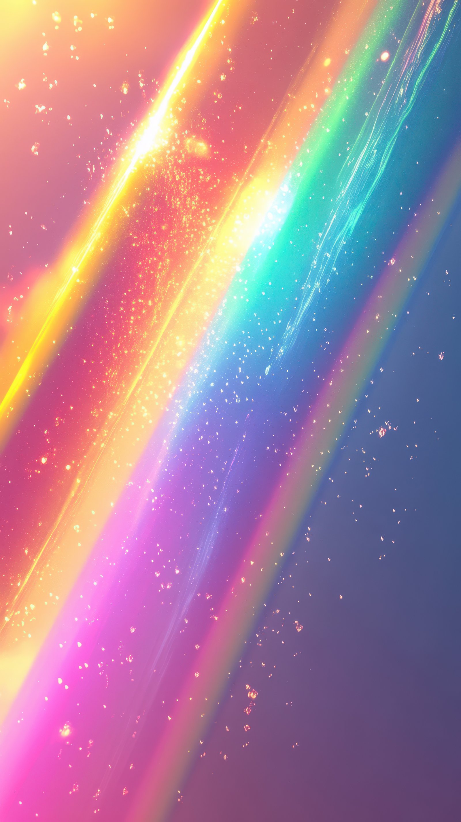Vibrant light patterns and sparkling effects create a mesmerizing display in a colorful abstract composition